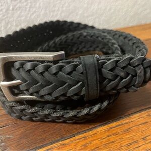 NWOT Black Braided Belt for Men Genuine Leather XXL